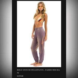 Bolt stitch sweatpants. Mocha. Medium. Joggers